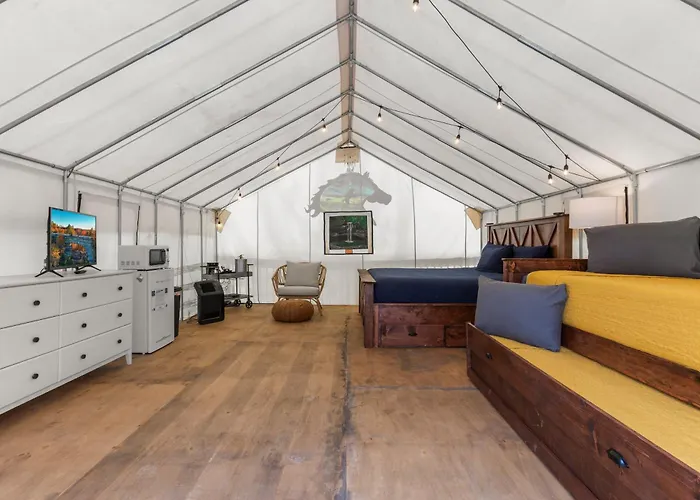 River Front Hallowed Horse Glamp Tent 2